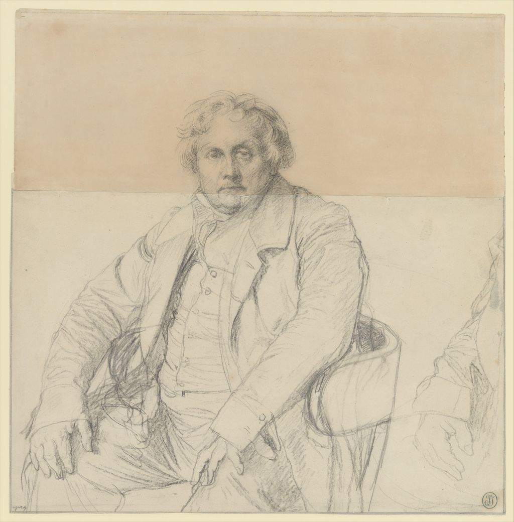 Ingres, Study for the Portrait of Louis-François Bertin, undated. The Metropolitan Museum of Art, 43.85.4.